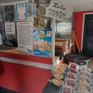 a display of baked goods