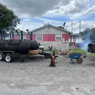smoke coming out of a smoker