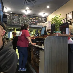 customers at the counter