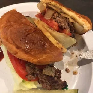 Wonderful homemade juicy burger!!