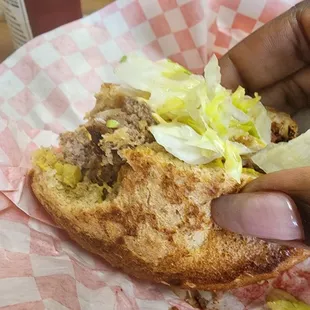 Had to snap a pic with my nails  Buffalo burger