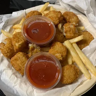 11 piece Scallops and Chips