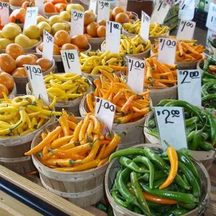 Pete&apos;s has a wide selection of produce that is put in these baskets at reduced rates. You don&apos;t get to keep the baskets.