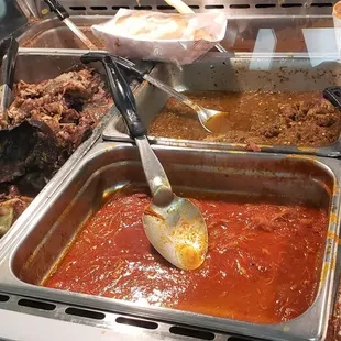 a variety of food items