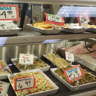 a variety of food items