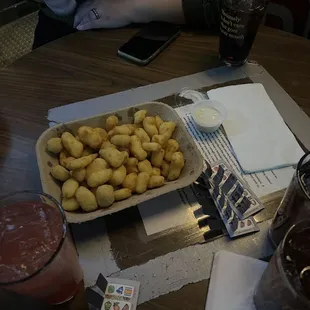 Cheese curds, pretty good!
