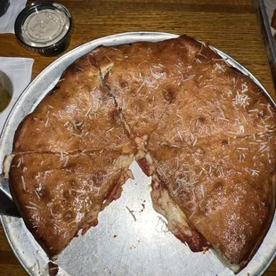 Small stuffed crust pizza