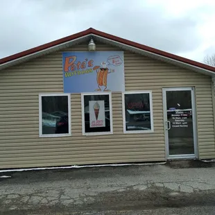 the front of the building