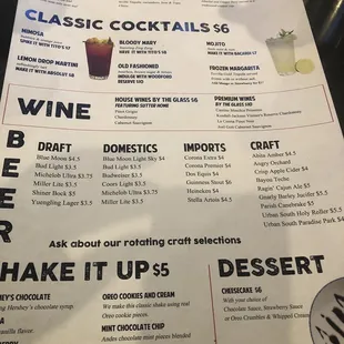 sushi and sashimi, menu