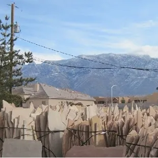 a view of the mountains