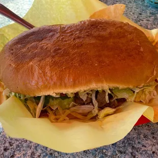 The bottom was soggy unfortunately. Carne Asada Torta