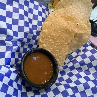 Complimentary chips and salsa