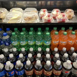 a variety of sodas