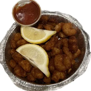 A pound of shrimp appetizer. It was good, but Fish Keg is still better.