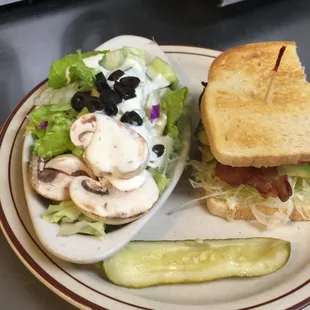 Blat Sandwich with a side salad