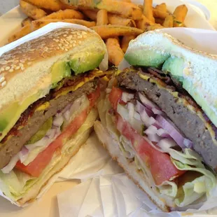 Pete&apos;s Best Burger with zucchini fries