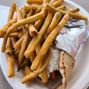 $18.30 gyro and zucchini fries