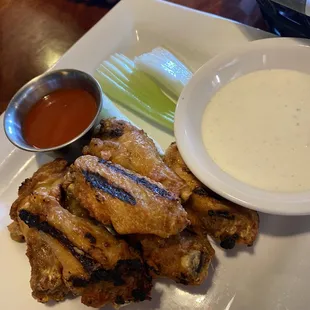 Spicy and Sweet Buffalo Wings (requested sauce on the side)