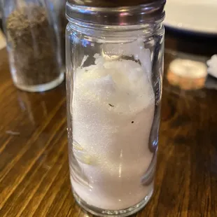 salt in a glass jar