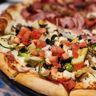 The vegetarian pizza