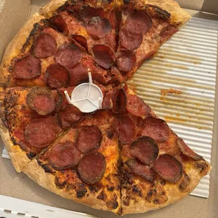 The dry pizza I received and paid for.