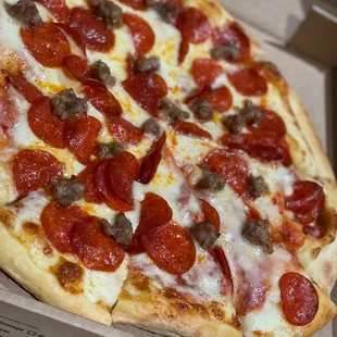 Pepperoni and sausage Pizza