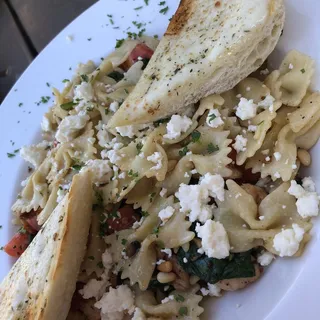 Bowtie Pasta with Chicken, Feta and Pine Nuts