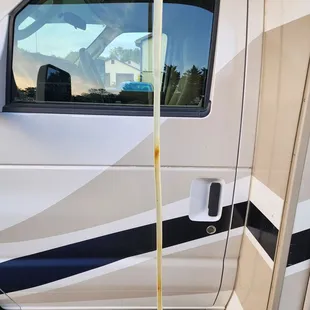 Weather stripping that was supposedly new and replaced before we picked-up yhe unit.