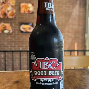 a bottle of bbq root beer