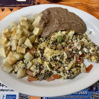 Machacado and Eggs Plate