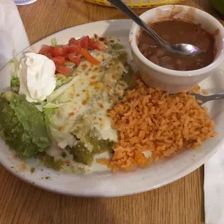 Enchiladas Verdes Plate