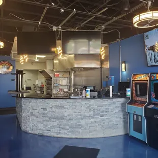 the inside of a restaurant