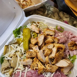 Salad with chicken (additional)