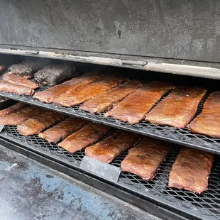 smoke coming out of the grill