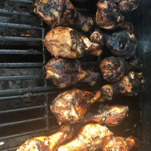 chicken on the grill