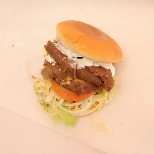 gyro cheese burger