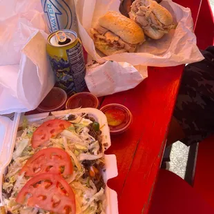 Steak fries and turkey sub