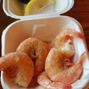 1/2 pound of shrimp, good, not great.
