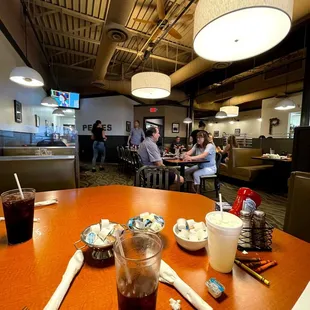 a table with utensils on it