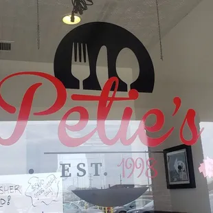 a reflection in the window