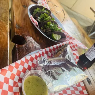 Tacos and burrito - carne asada