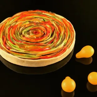 a cake with a spiral design on it