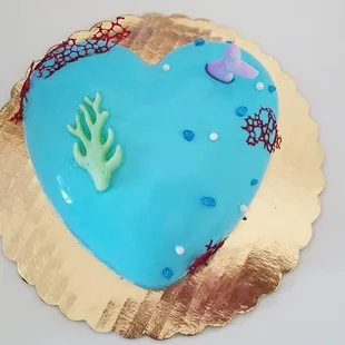 Yuna&apos;s custom mermaid cake. We love it!