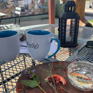 After good coffee and crème brûlée!