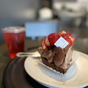 Chocolate strawberry tart