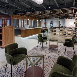 the bar and lounge area