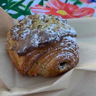 Pistachio chocolate croissant