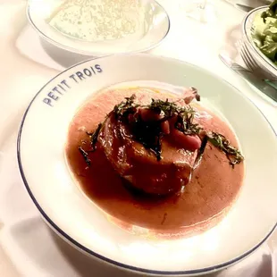 a plate of food on a table