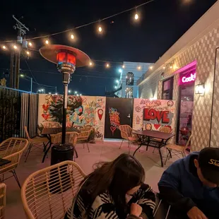 Outdoor patio seating