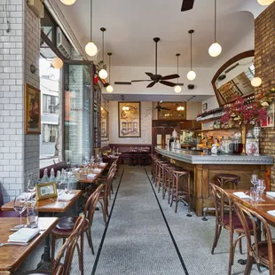 the interior of a restaurant